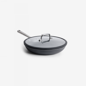 Misen 10” Pre-Seasoned Carbon Steel Frying Pan + Glass Lid