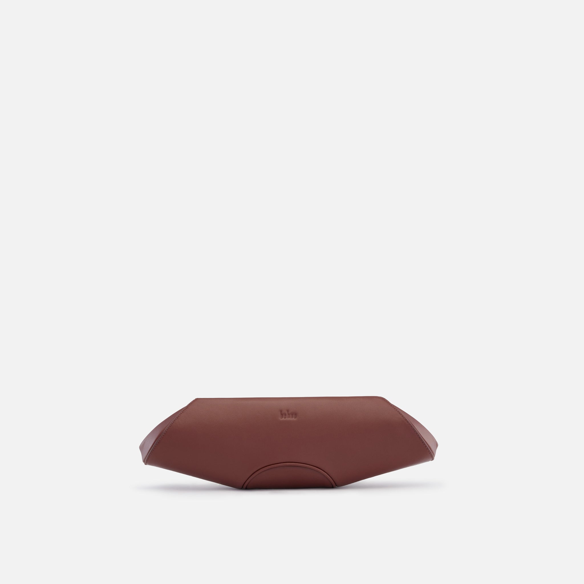 Behno ELIZABETH BAGUETTE CLUTCH NAPPA BRICK