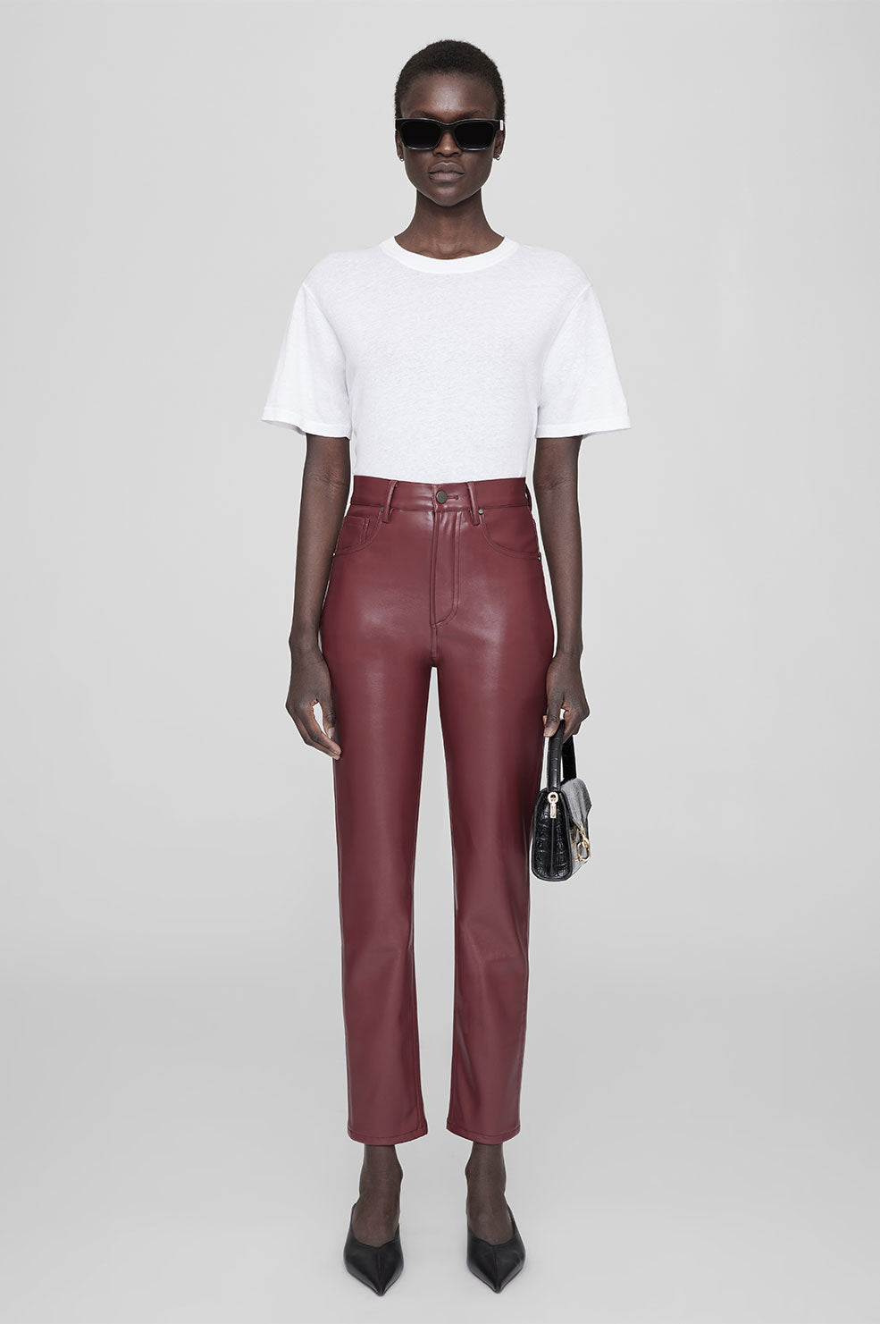 Anine Bing Sonya Pant - Burgundy