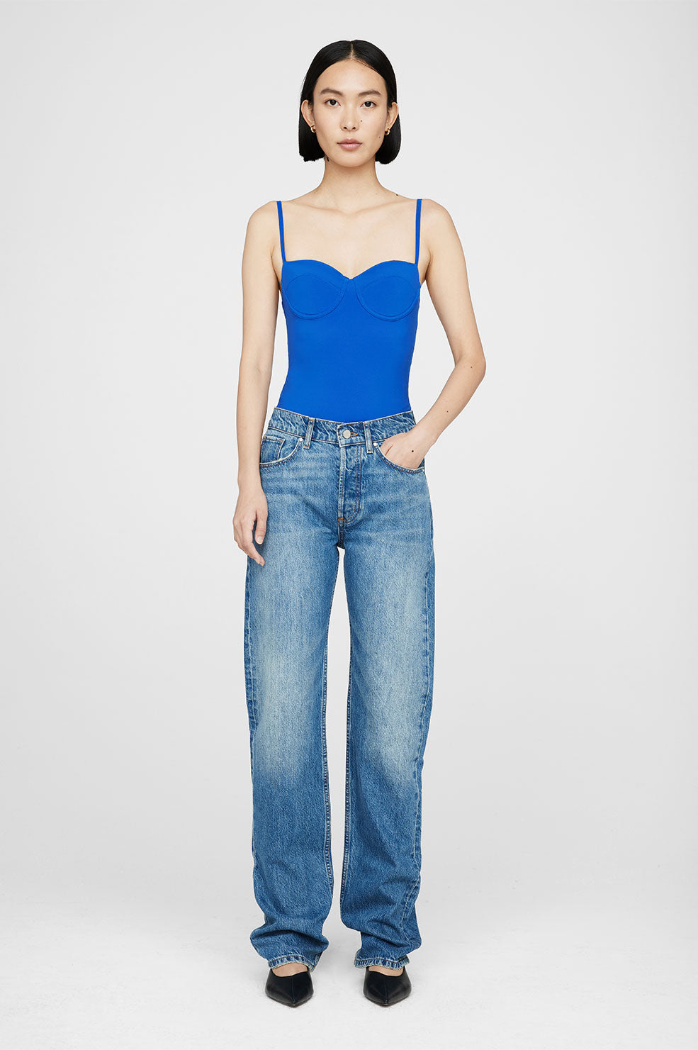 Anine Bing Via Bodysuit - Electric Blue