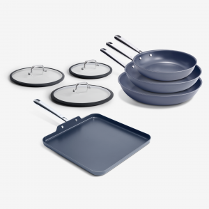 Misen Deeper Carbon Nonstick™ Complete Set + Glass Lids