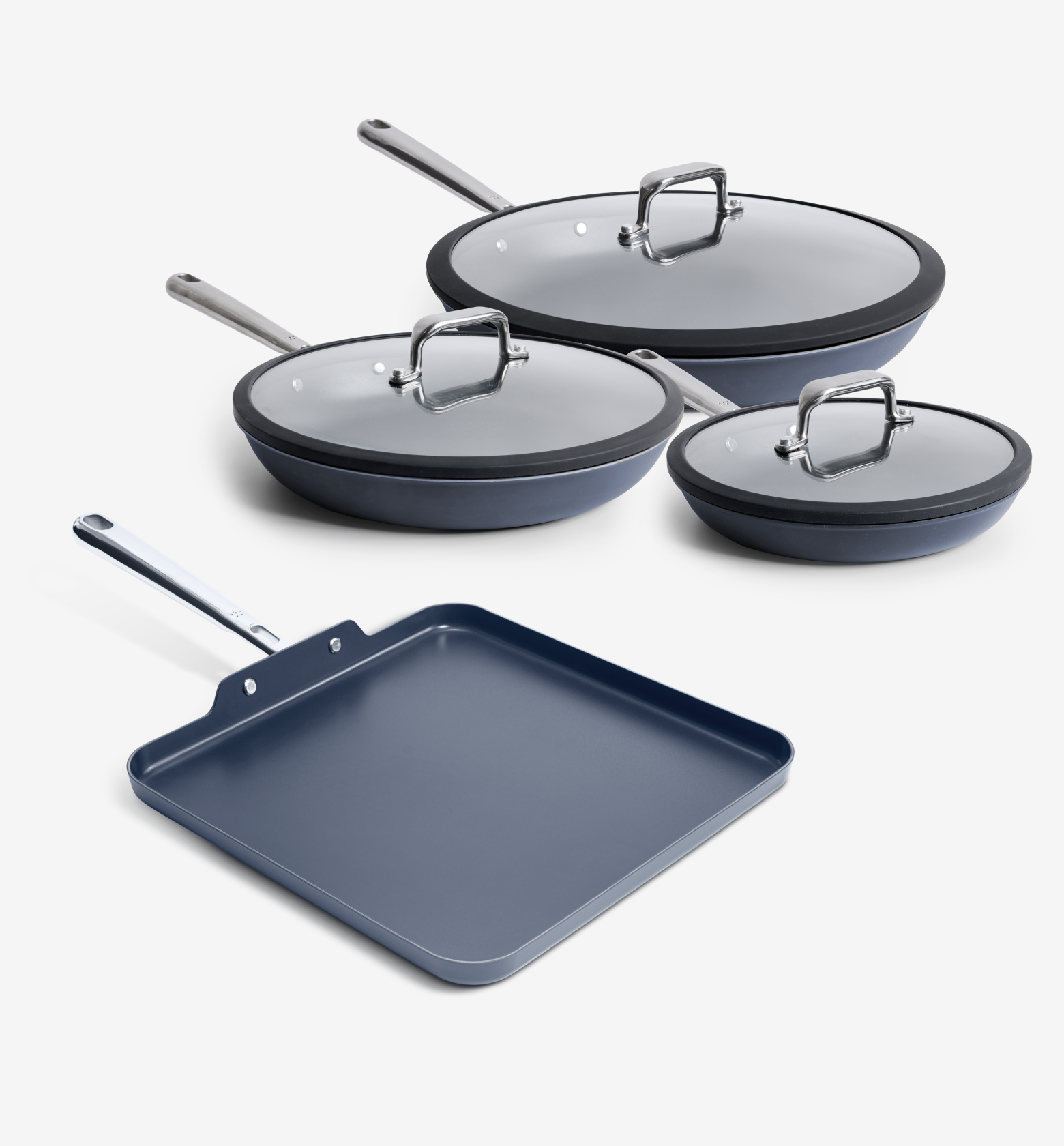 Misen Carbon Nonstick™ Complete Set + Glass Lids