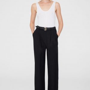 Anine Bing Carrie Pant - Black Twill