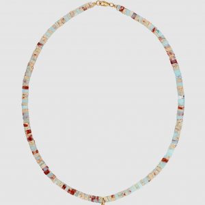 Anine Bing Bead Necklace With Smile Charm - 14k Gold