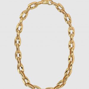 Anine Bing Oval Link Necklace - Gold