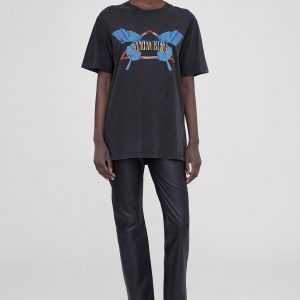 Anine Bing Lili Tee Butterfly - Washed Black