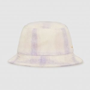 Anine Bing Cami Bucket Hat - Lavender And Cream Check