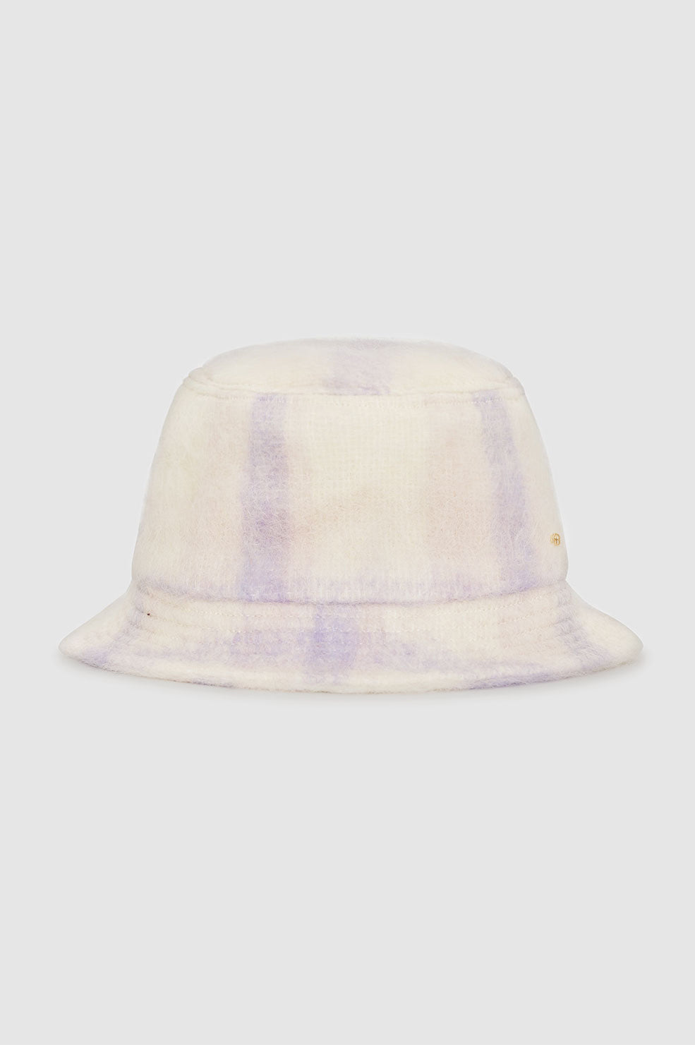 Anine Bing Cami Bucket Hat - Lavender And Cream Check