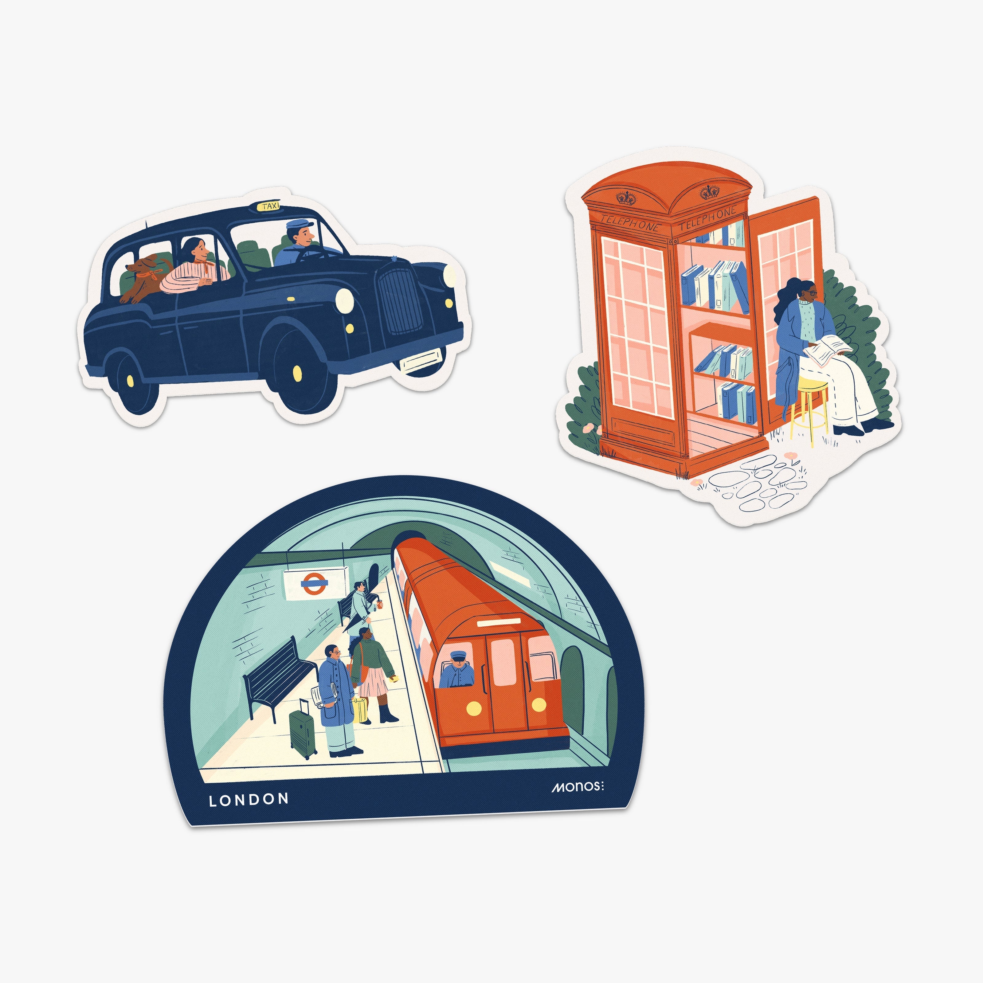 Monos London Destination Stickers