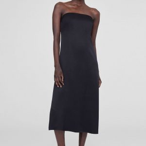Anine Bing Megan Dress - Black Silk