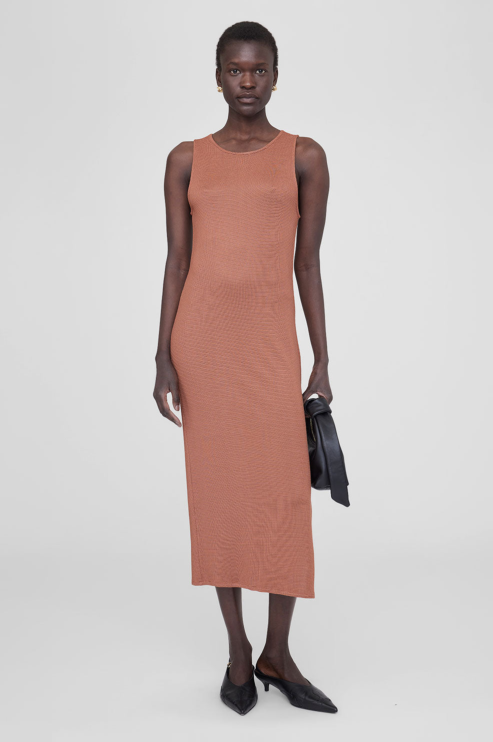 Anine Bing Savannah Dress - Terracotta Waffle