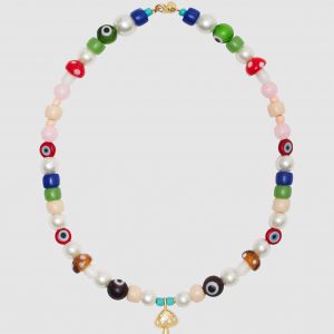Anine Bing OLD SKU Anine X Bianca Bead Necklace - 14k Gold