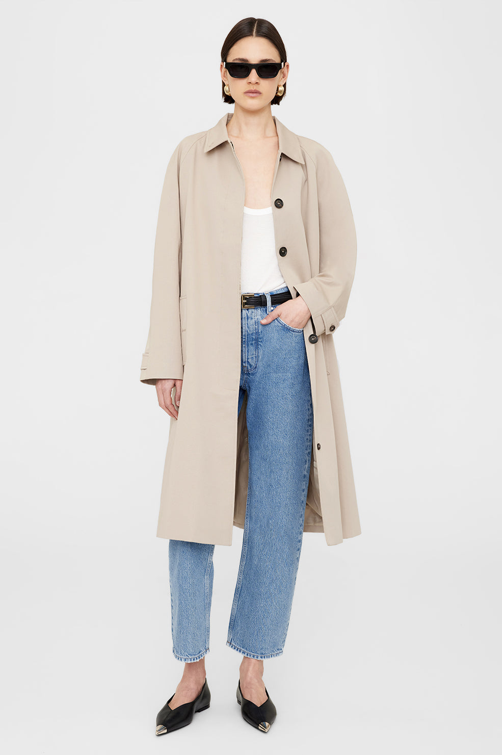 Anine Bing Randy Oversized Trench - Beige