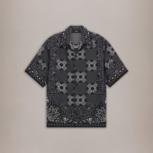 Amiri MA CHECK CAMP SHIRT - Black
