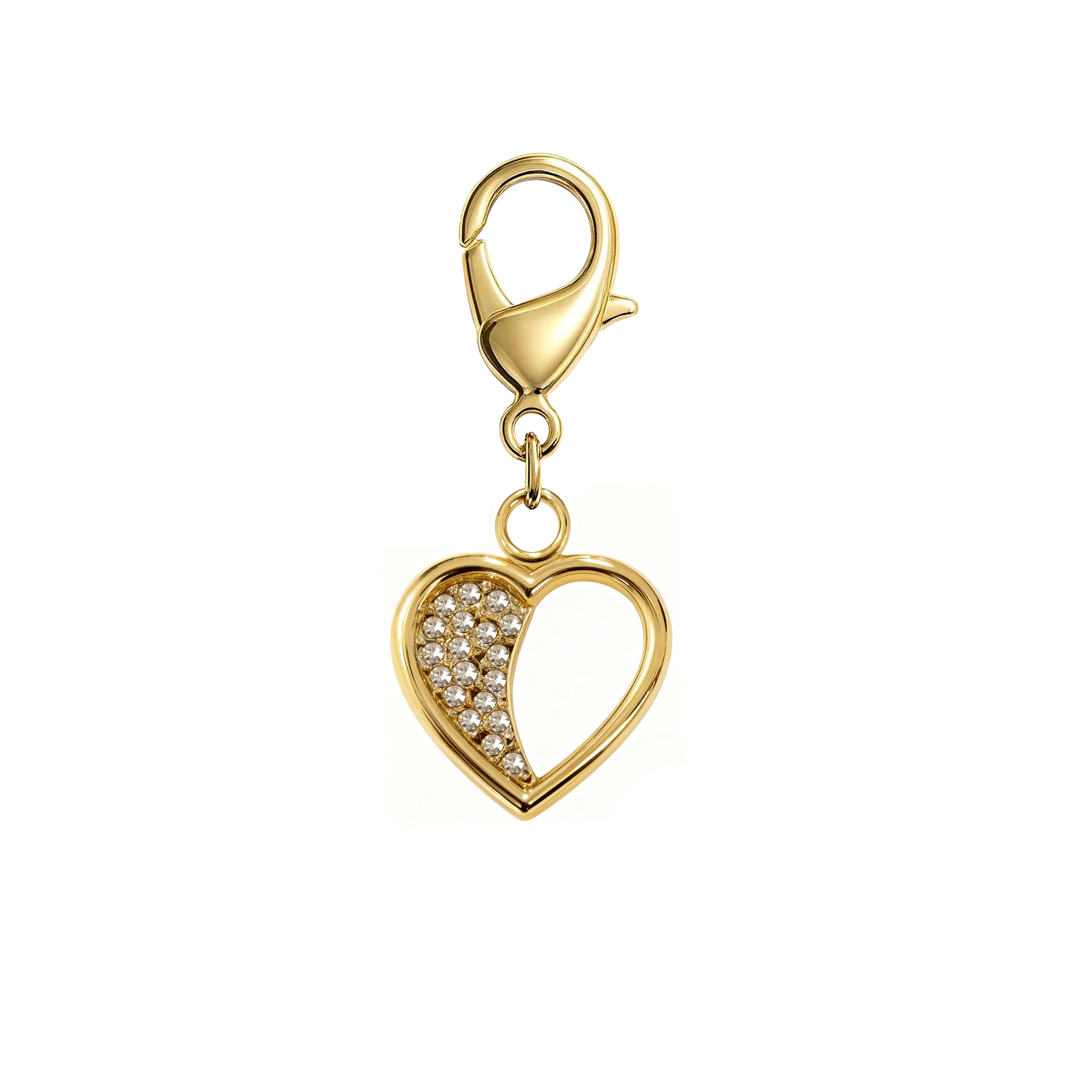 Aupen Parallel Hearts Gold Charm