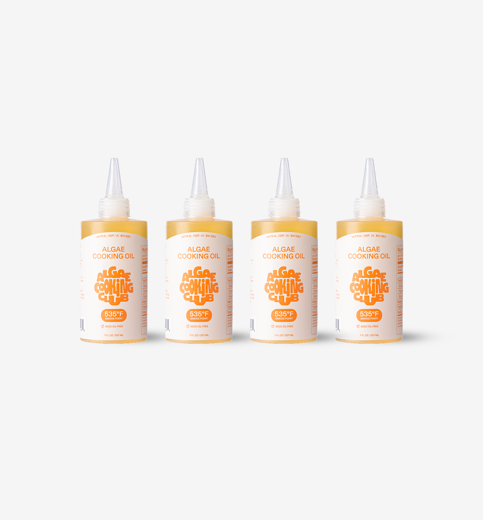 Misen Algae Cooking Club - Algae Cooking Oil - 7 oz - Squeeze Bottle - 4 Pack