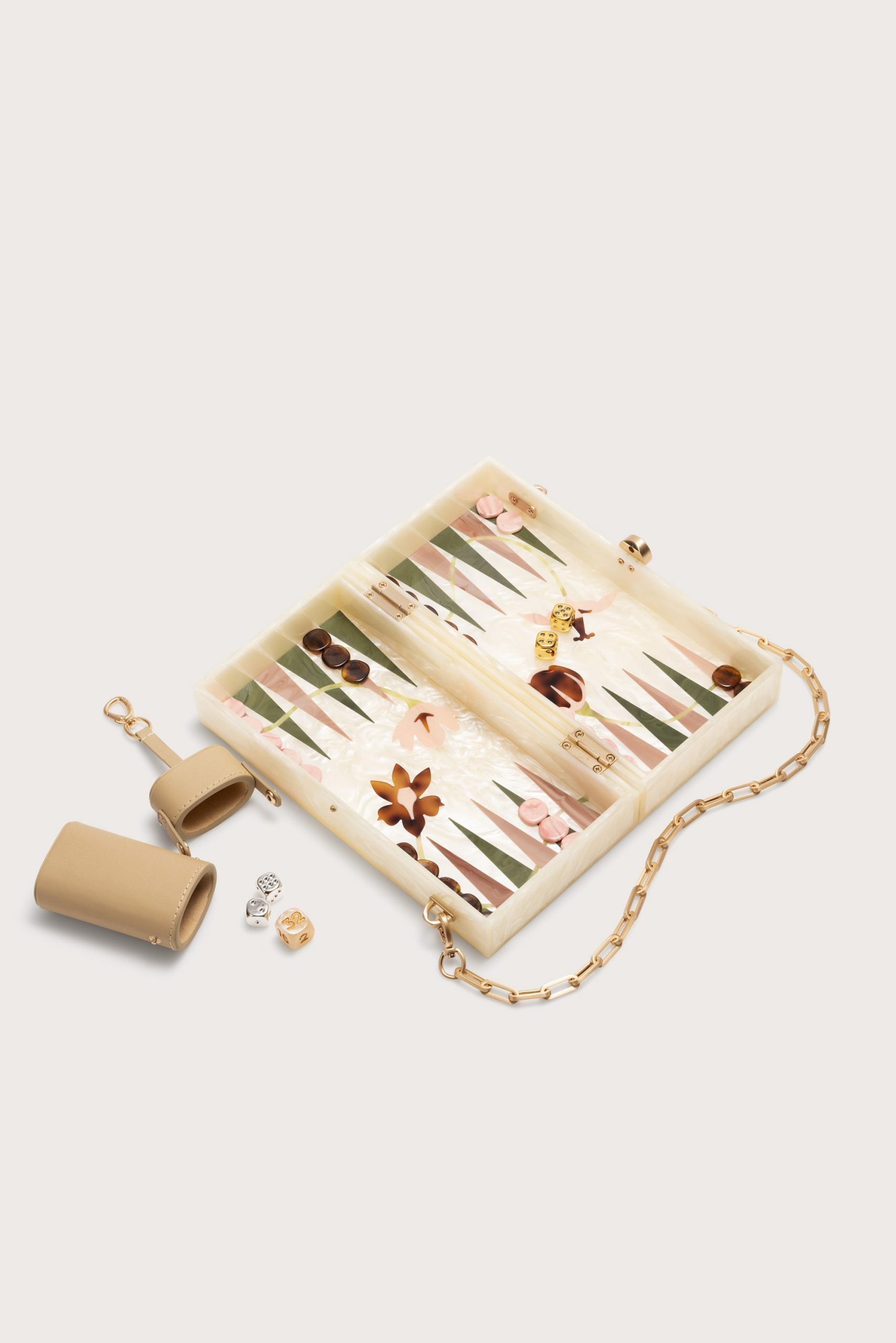Cult Gaia THE BACKGAMMON CLUTCH - IVORY
