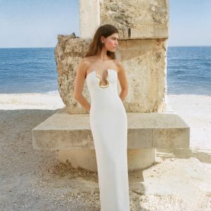 Cult Gaia ABRIL GOWN - OFF WHITE