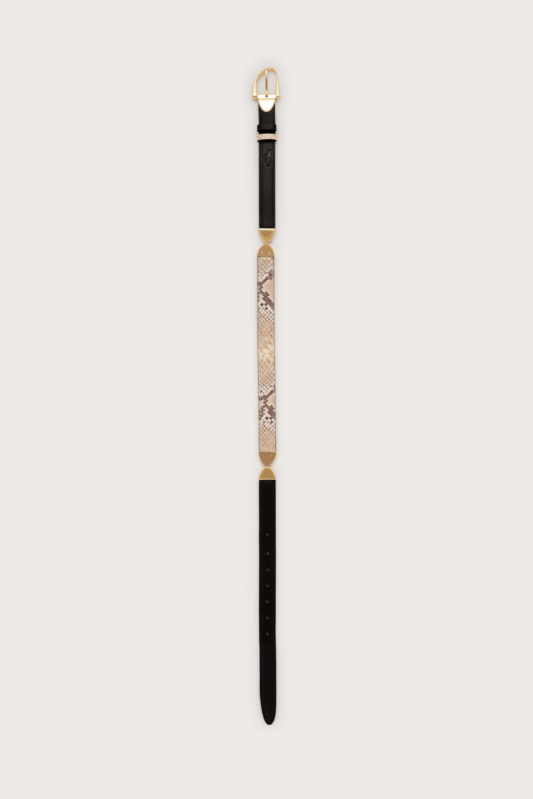 Cult Gaia AILANI SWIVEL BELT - FADED PYTHON & BLACK