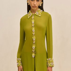 Cult Gaia AMALTHEA TOP - CHIVE