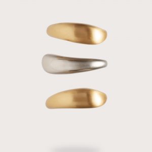 Cult Gaia ANALEIA CUFF SET - BRUSHED BRASS & ANTIQUE SILVER