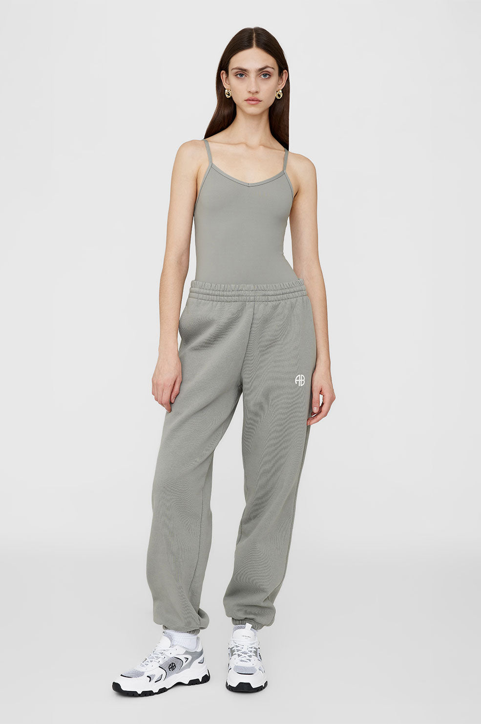 Anine Bing Alissa Bodysuit - Storm Grey