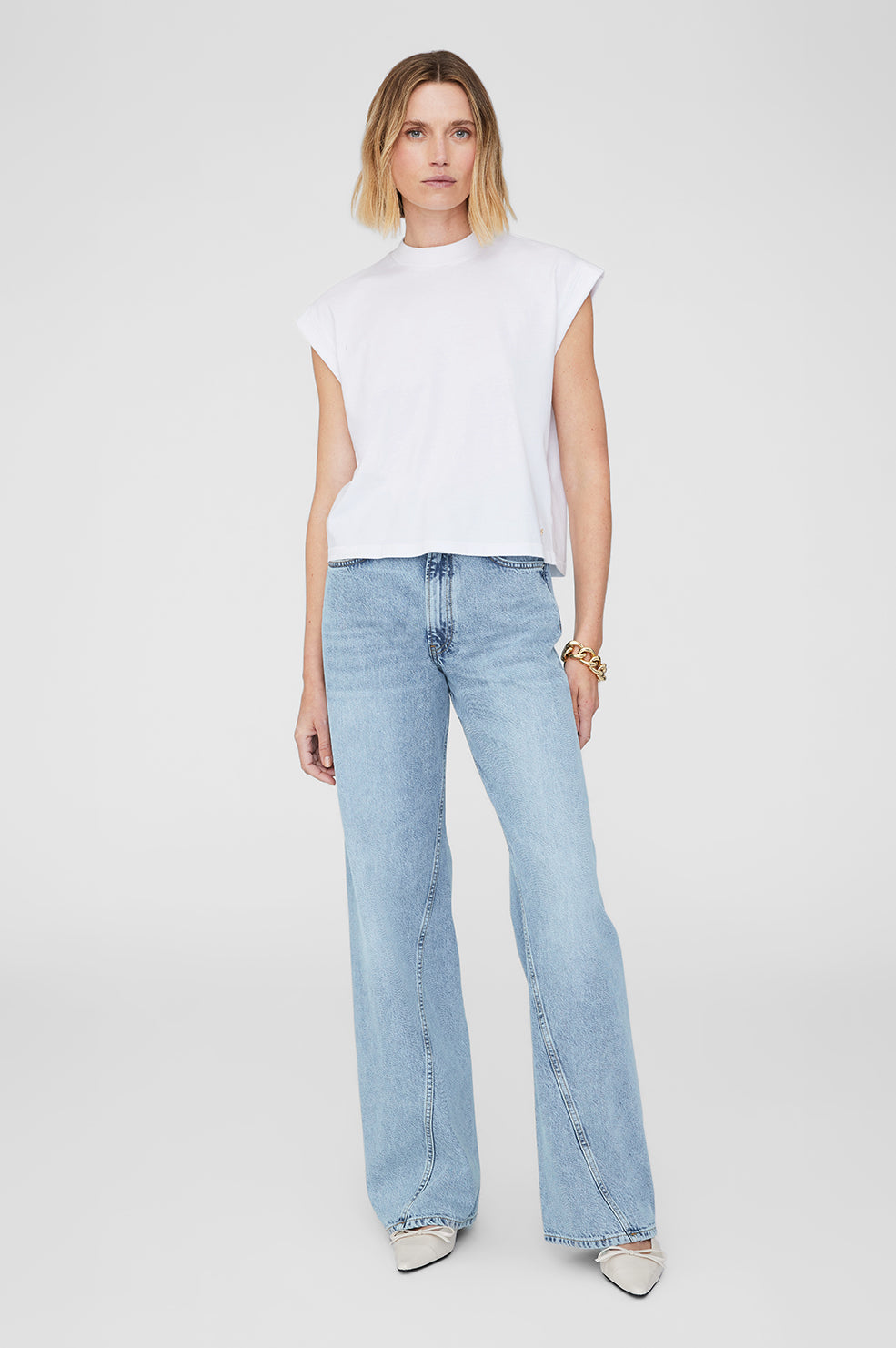 Anine Bing Caspen Tee - White