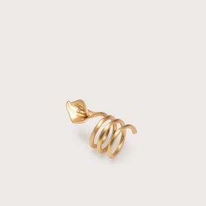 Cult Gaia CALLA WAVY RING - BRUSHED BRASS