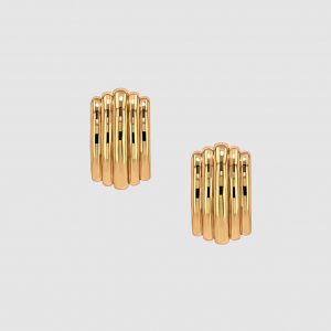 Anine Bing Chunky Ribbed Earrings - Gold