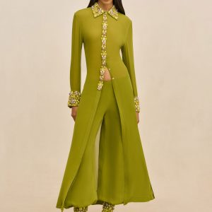 Cult Gaia CHAELIN PANT - CHIVE