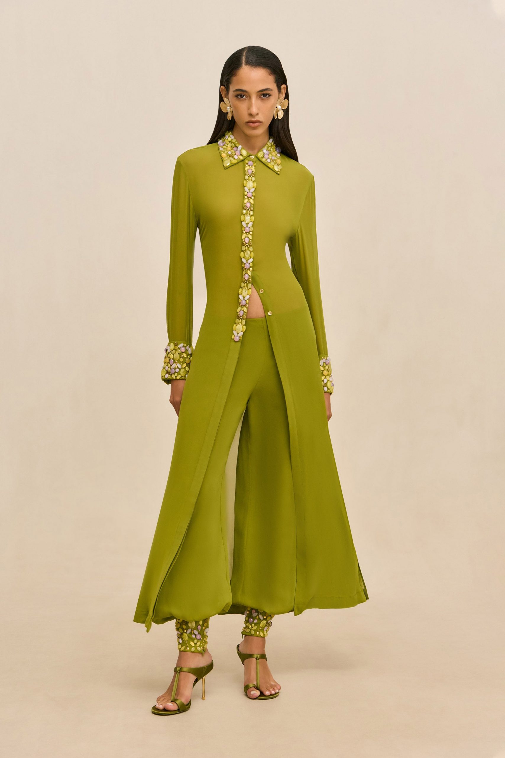 Cult Gaia CHAELIN PANT - CHIVE