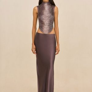 Cult Gaia CHANTEL SKIRT - WARM HAZE