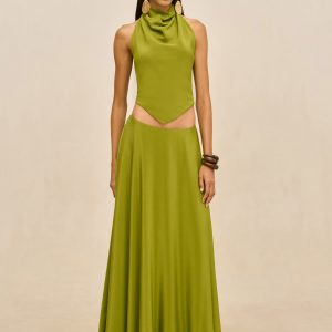Cult Gaia CYRENE SKIRT - CHIVE