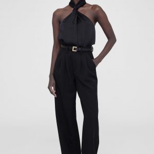 Anine Bing Becca Top - Black Satin