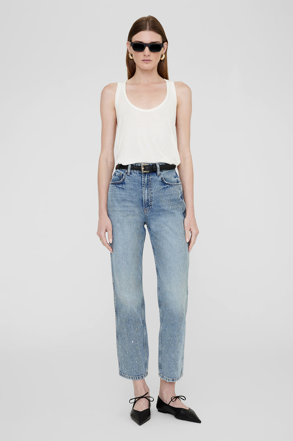 Anine Bing Vin Jean - Paint Pacific Blue