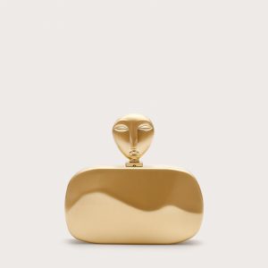 Cult Gaia EVE CLUTCH - BRUSHED BRASS