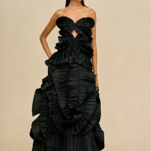 Cult Gaia HIVER GOWN - BLACK