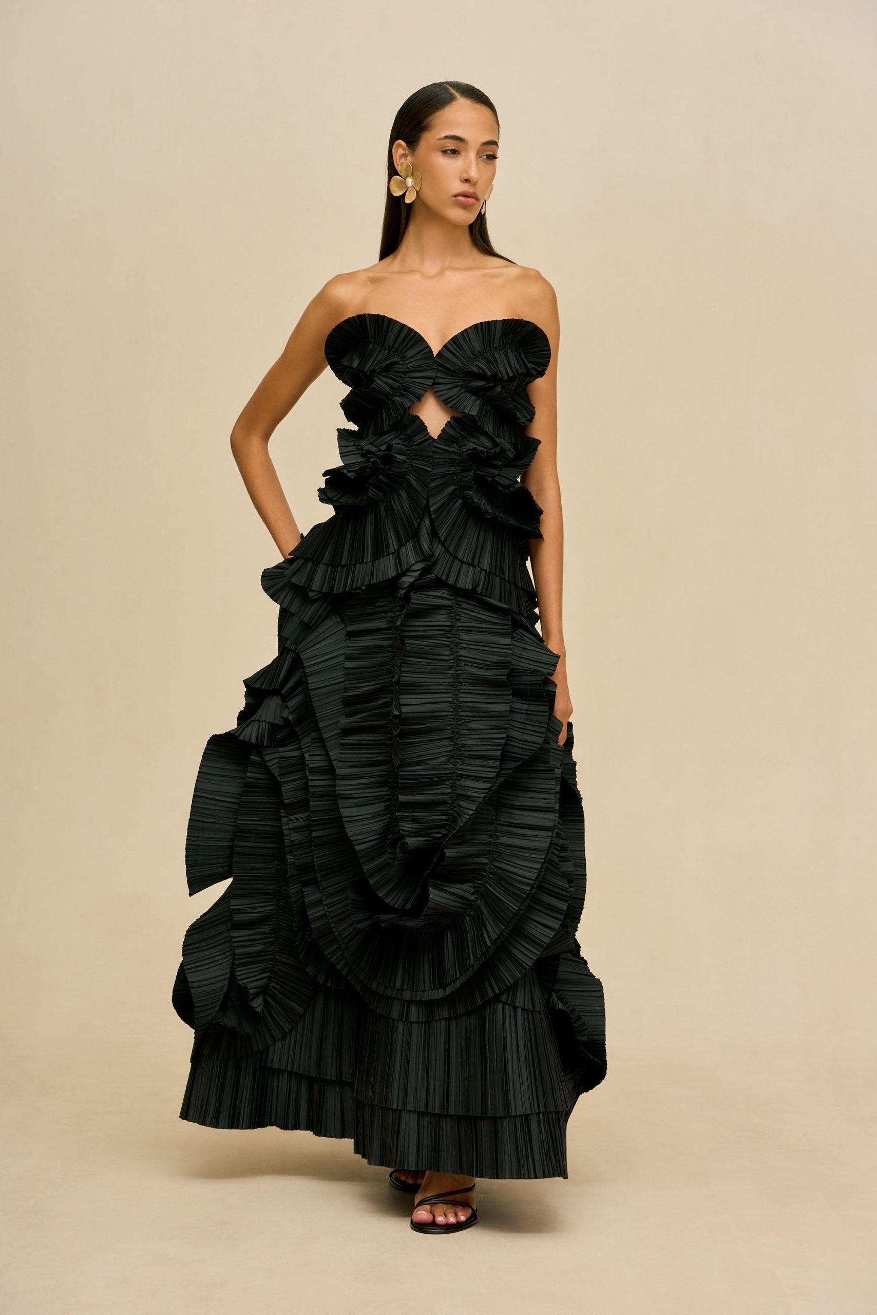Cult Gaia HIVER GOWN - BLACK