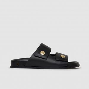 Anine Bing Ella Slides - Black