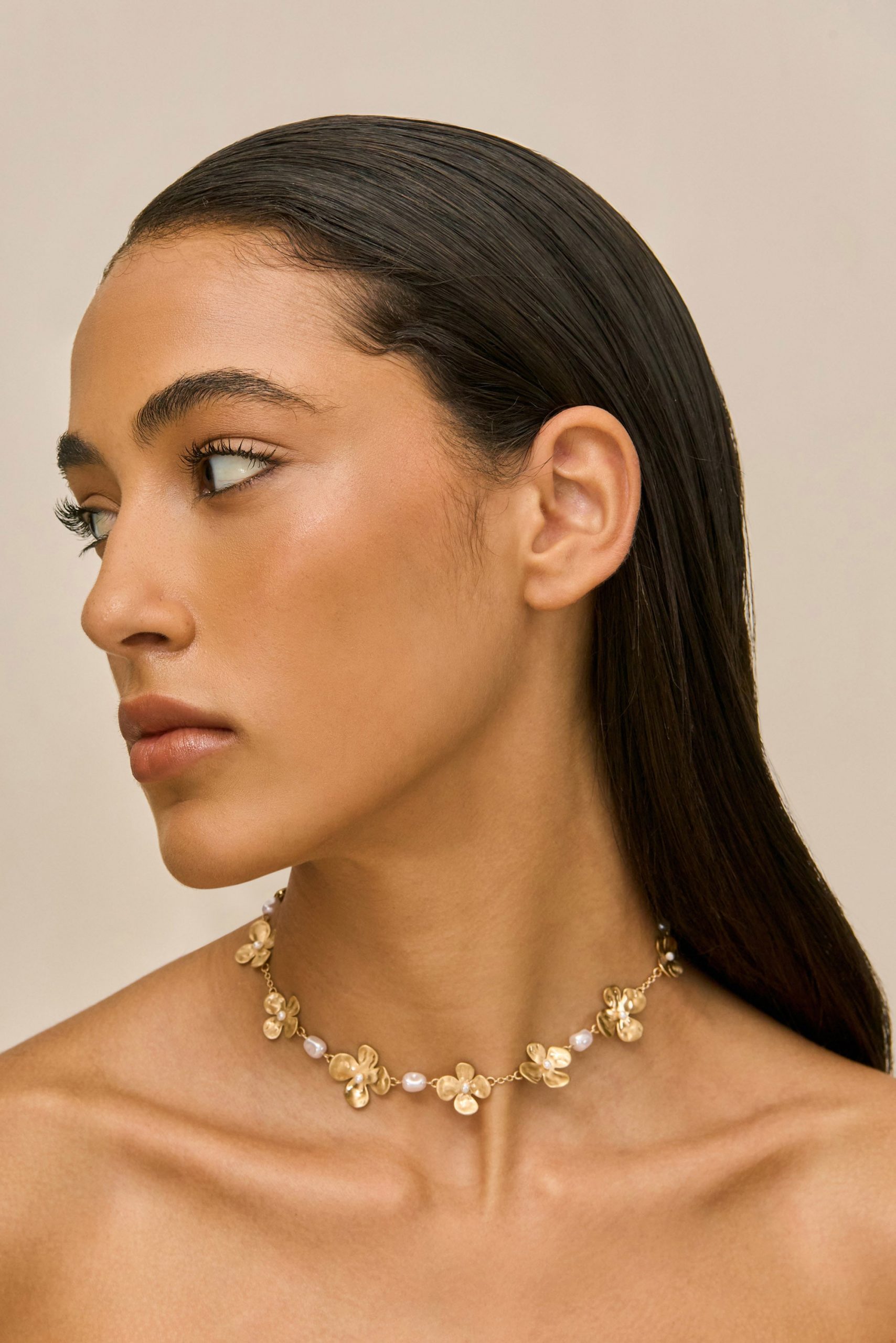 Cult Gaia LUCKY CHOKER - BRUSHED BRASS