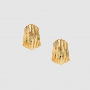 Anine Bing Ribbed Earrings - Gold