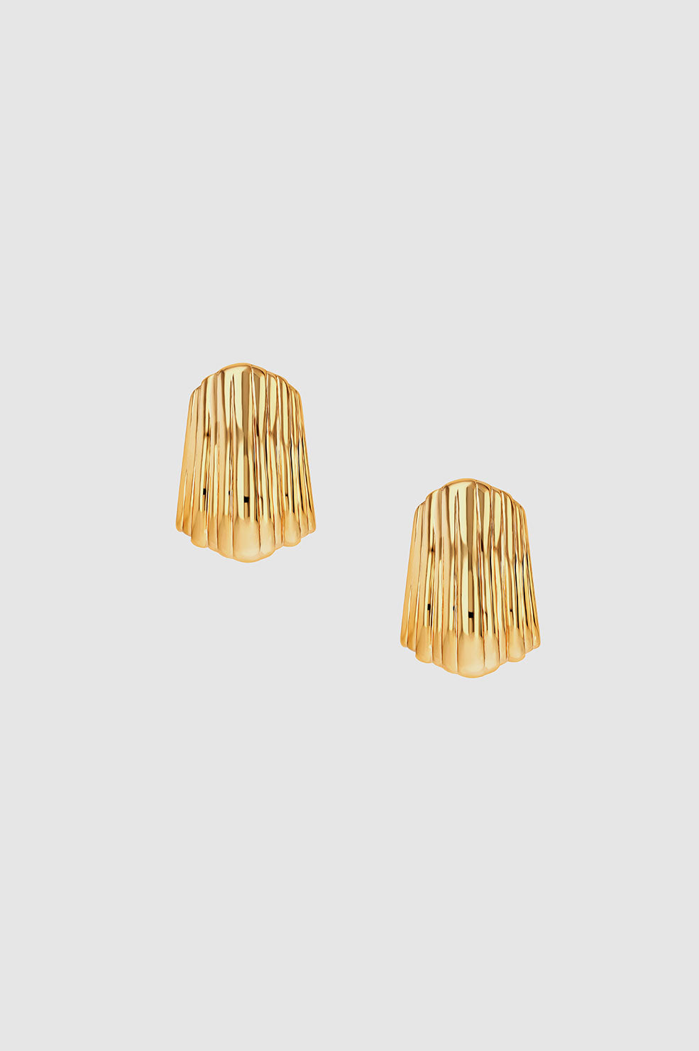 Anine Bing Ribbed Earrings - Gold