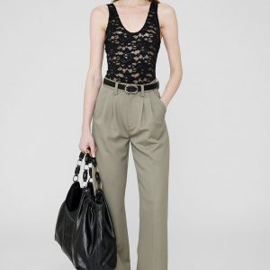 Anine Bing Carrie Pant - Green Khaki