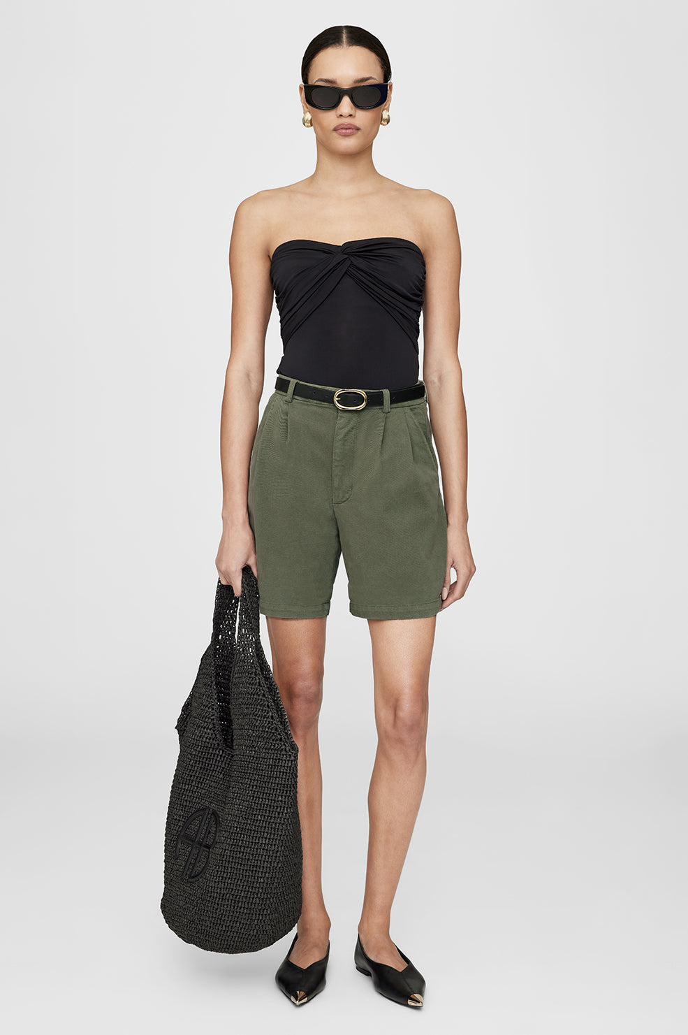 Anine Bing Carrie Short - Army Green