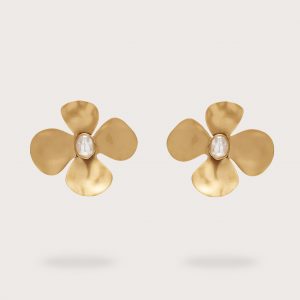 Cult Gaia LUCKY EARRING - BRUSHED BRASS