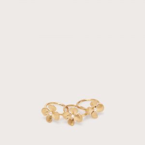 Cult Gaia LUCKY MINI RING SET - BRUSHED BRASS