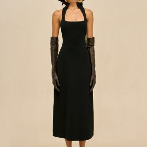 Cult Gaia MIRIAN KNIT DRESS - BLACK