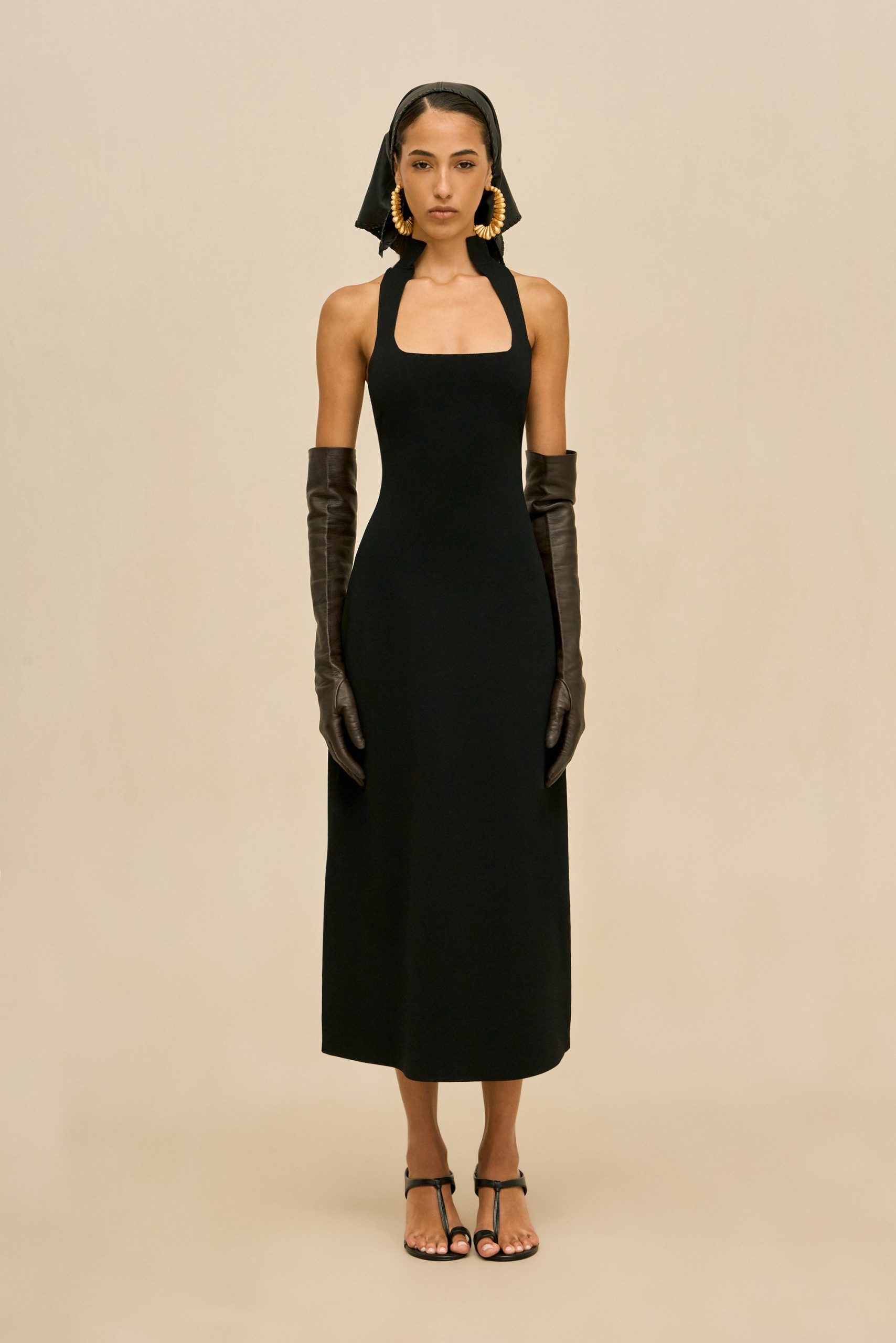 Cult Gaia MIRIAN KNIT DRESS - BLACK
