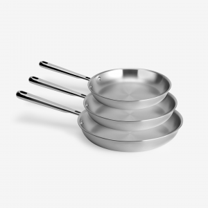 Misen 8" + 10" + 12" Stainless Steel Frying Pan
