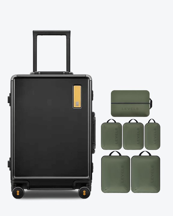 Level8 Hegent Luggage & 6 Packing Cubes Combo